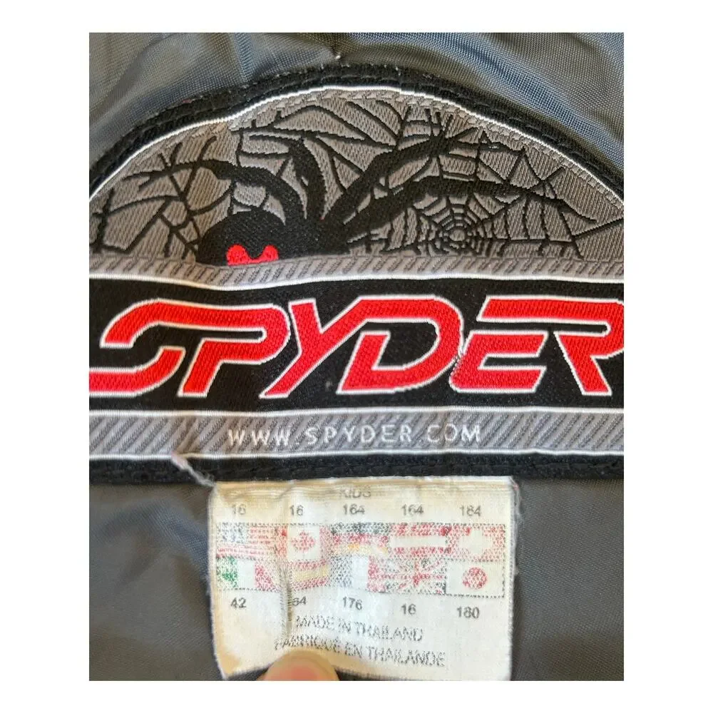 Spyder Boys Ski Snow Pants Black Youth Size 16 Insulated Winter Snowboard